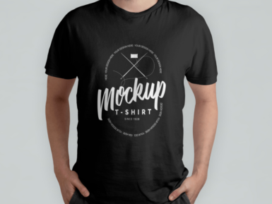 Black_T_Shirt_Model_Front_View_Mockup